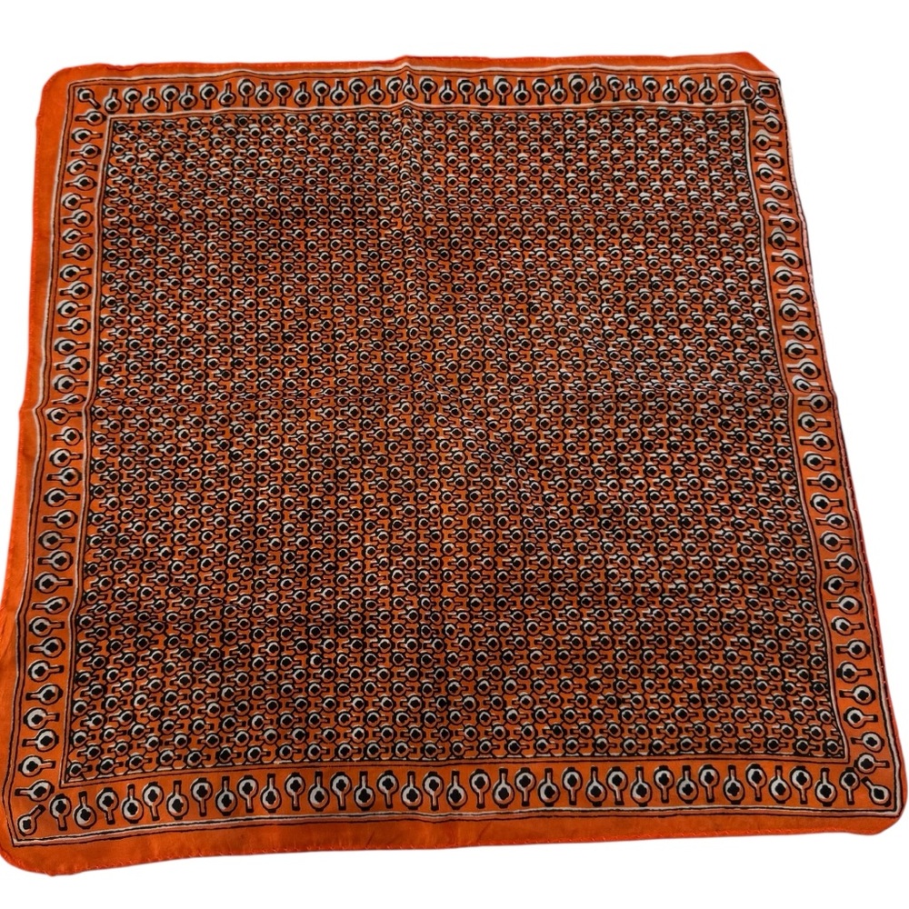 Orange and Black Patterned Scarf